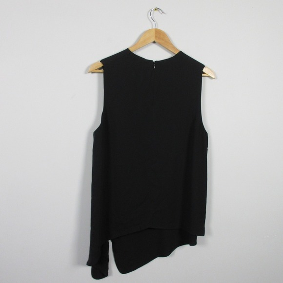 Artizia Babaton Hopkins Blouse L Black Tank Top Asymmetrical Hem Casual 204 - Picture 3 of 10
